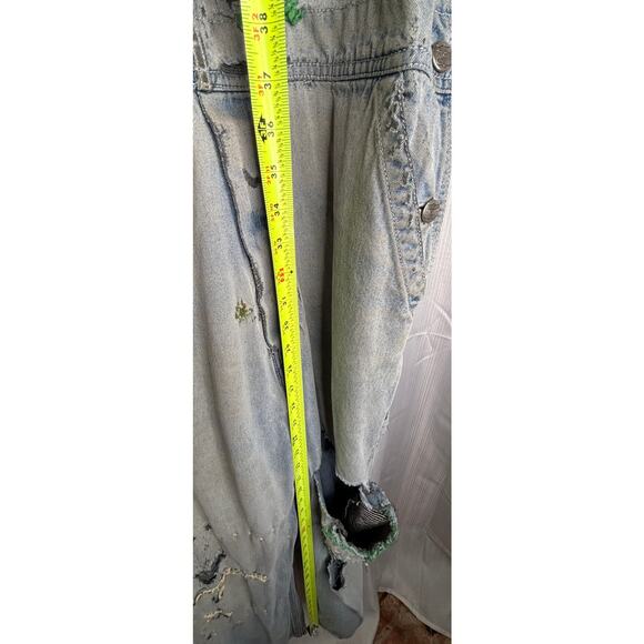 Big Smith Overall Unisex Hand Darned Patched Distressed Worn Grunge 36 x 29 - Picture 6 of 7